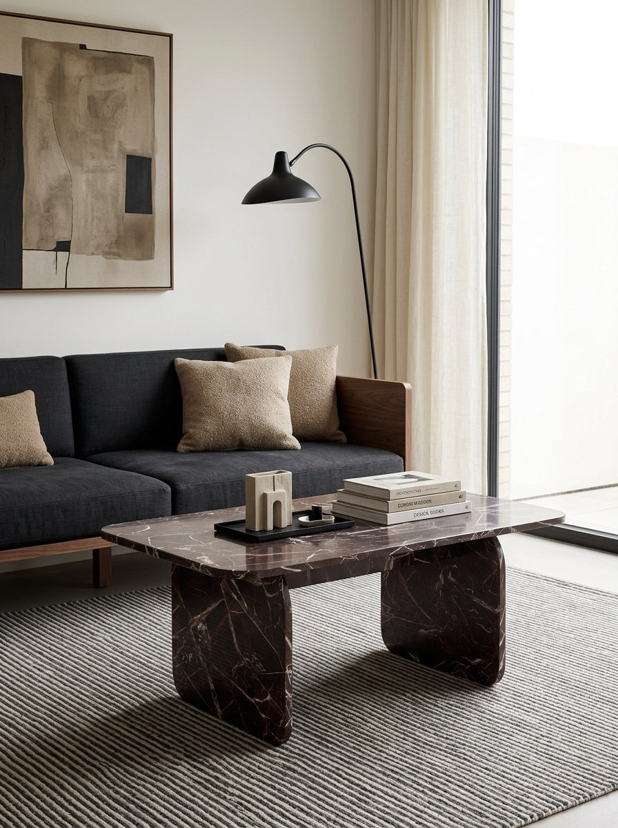 Pietra - Coffee Table - Rosso Marmo