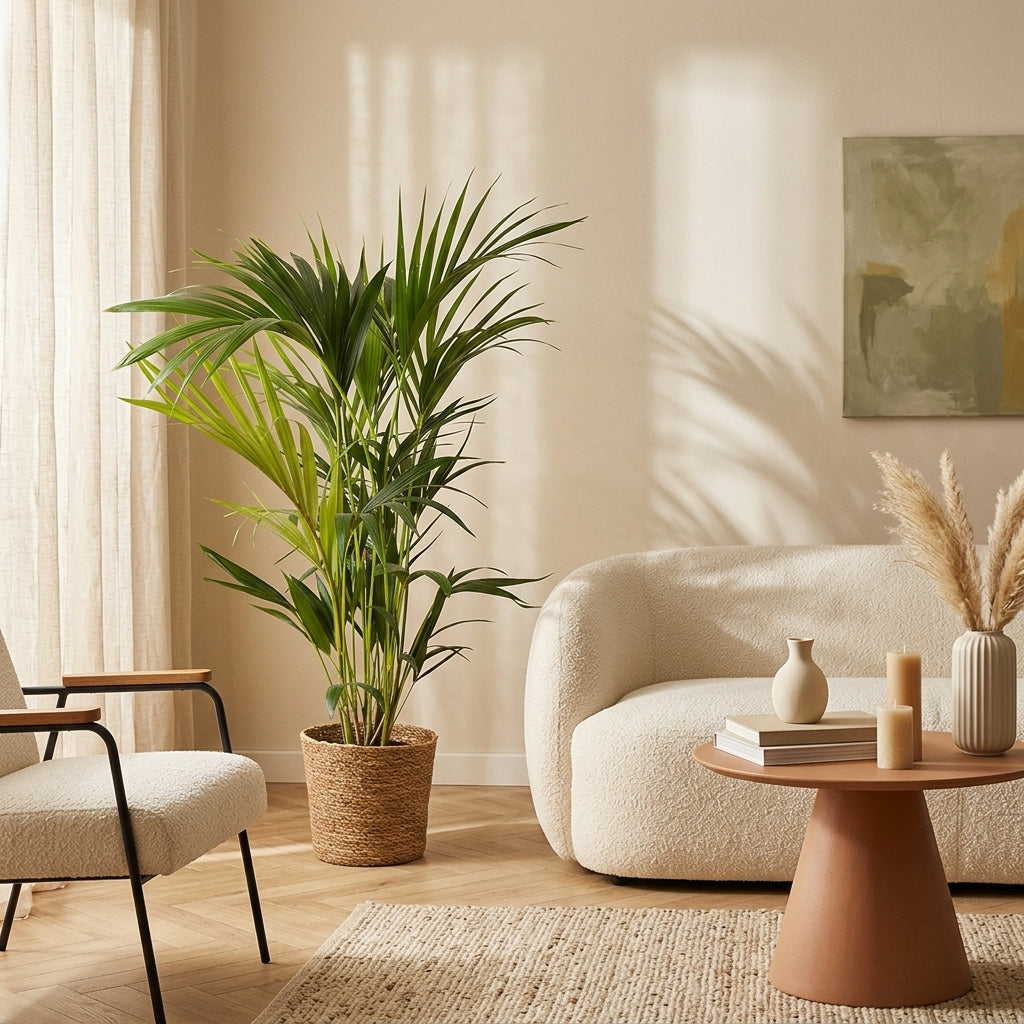 Palmera Kentia con cesta – Planta de interior