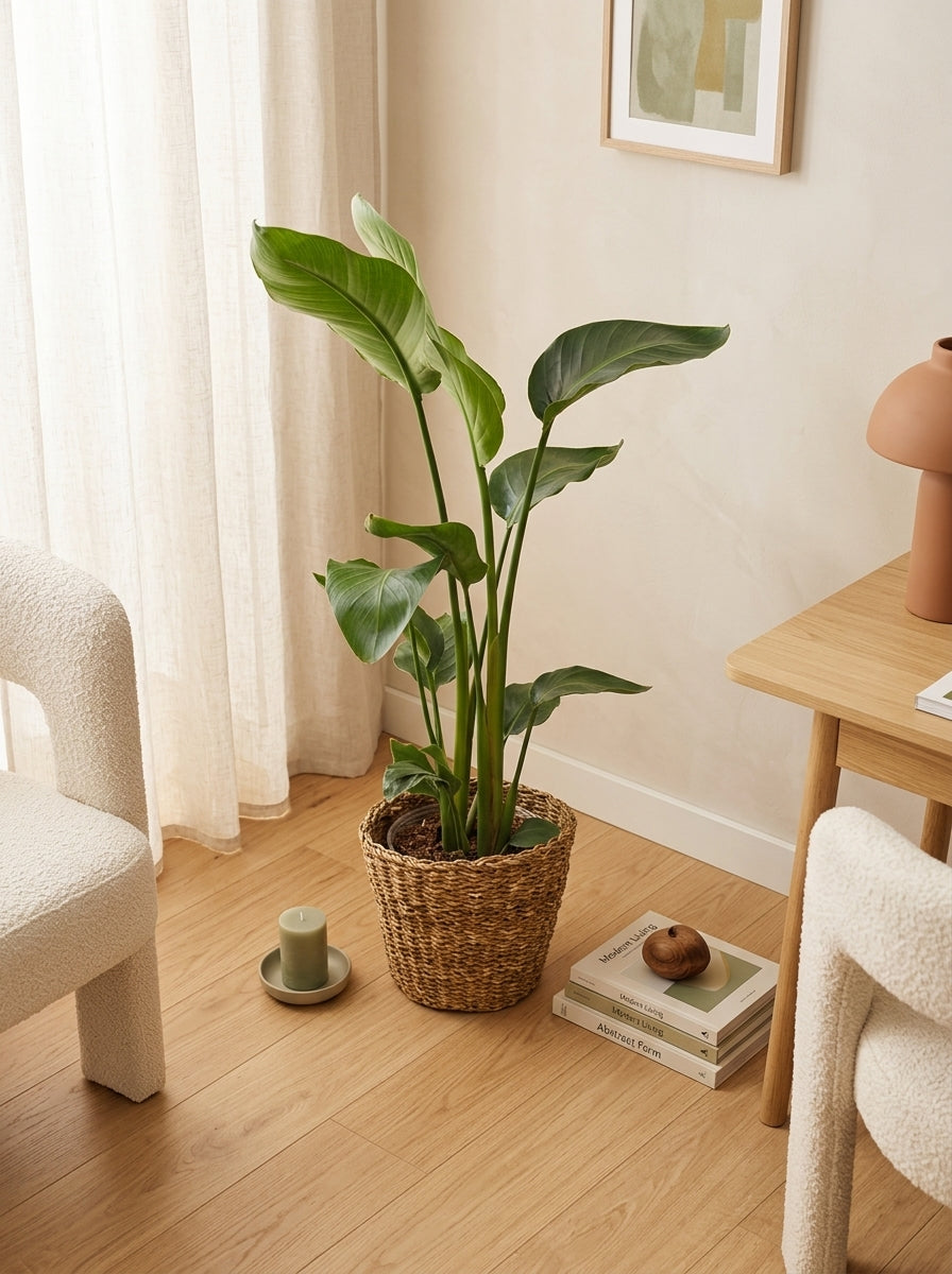 Strelitzia Nicolai con cesta – Planta de interior