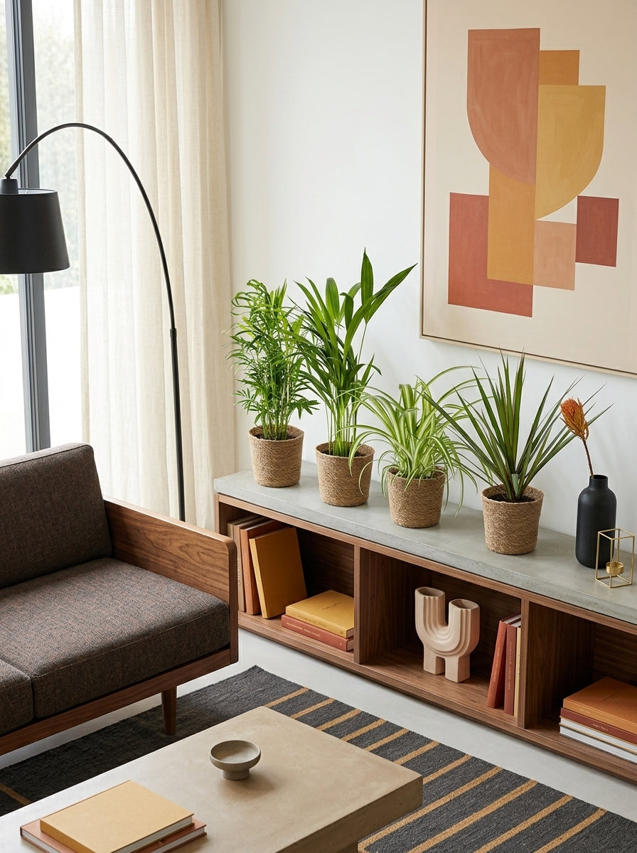 Mélange De 4 Plantes Purificatrices D'Air Avec Paniers – Plante D'Intérieur