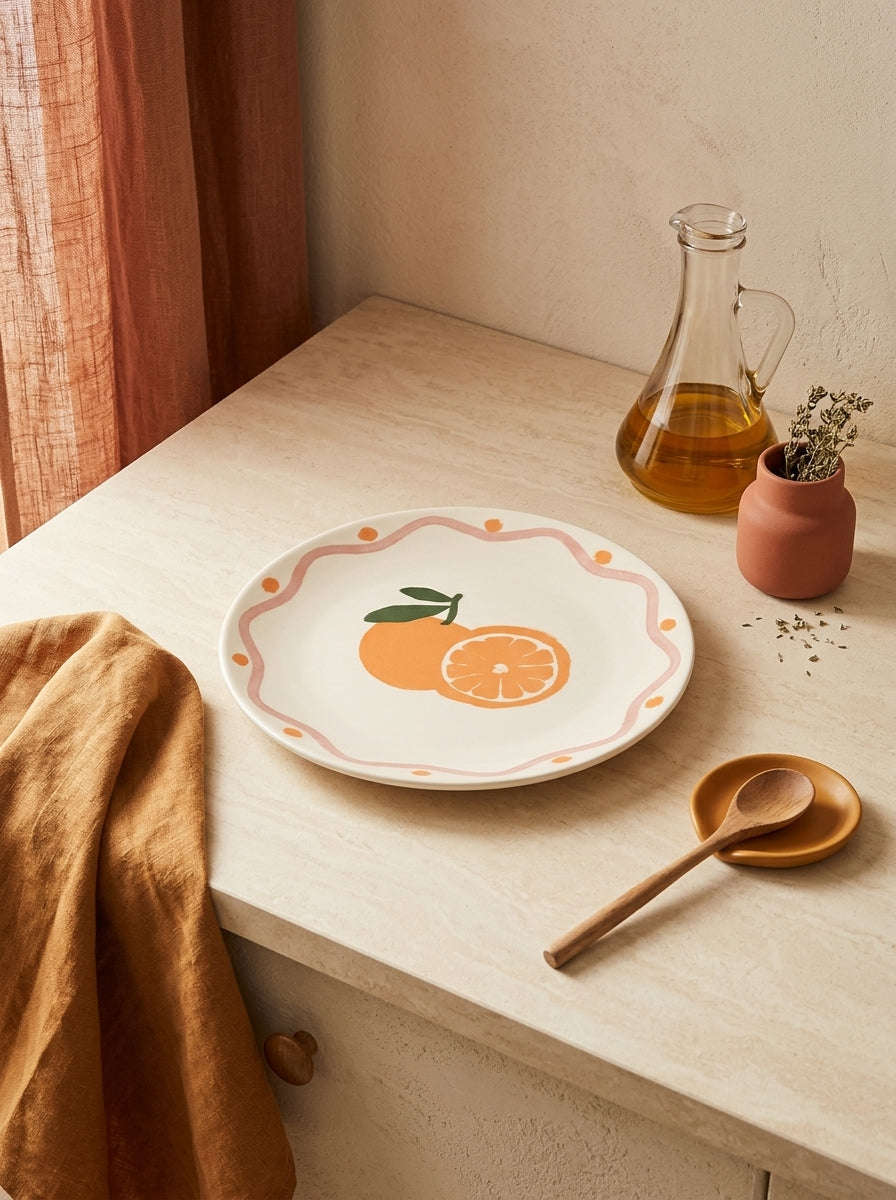 Fruity Orange Dessert Plate