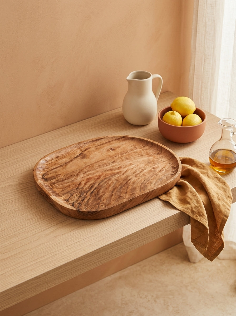 Natural Acacia Wood Tray