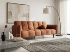 Adam - 2-Seater Click-Clack Sofa Bed - Textured Fabric - Terracotta
