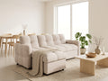 Octave - 4-Seater Reversible Convertible Corner Sofa With Storage - Textured Velvet - Beige