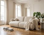 Pietro - Canapé Droit 3 Places - Tissu Texturé - Beige