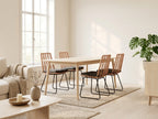 Forenza - Set Of 4 Chairs - Rattan Effect/Wood And Black Colour - Black / Wood