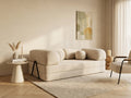 Nebula - Canapé 3 Places Convertible - Velours Texturé - Beige