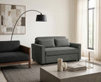 Ernest - 2-Seater Straight Convertible Sofa - Corduroy - Grey