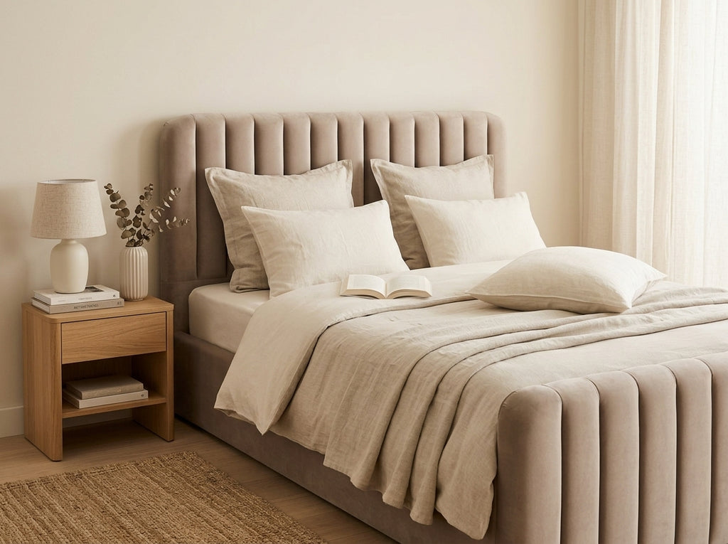 Alice - Ottoman Bed - Velvet - Taupe