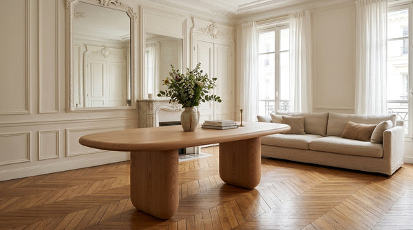 WOAK - Cairn Polished Oak Table 300 x 120 x H 75 cm