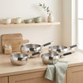 Gam'Hotel - 4 Casseroles Inox Induction - 14/16/18/20 Cm - Argenté