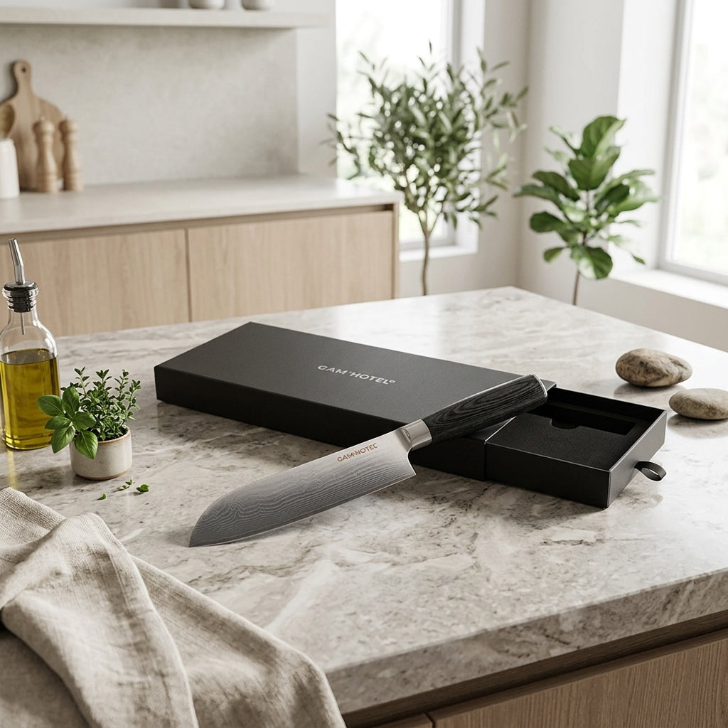 Damarus - Gam'Hotel - Santoku Knife - Black