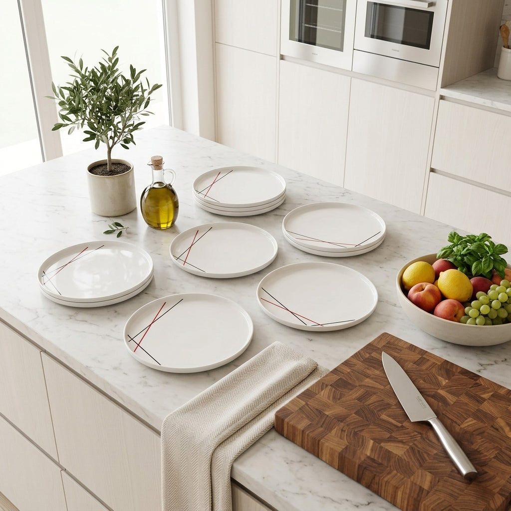 Bistro - Fauchon - 6 Dinner Plates - 27.5 cm - White