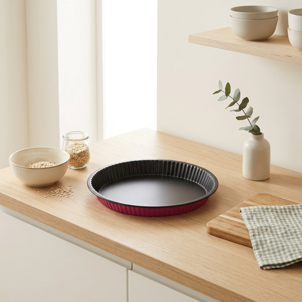 Fauchon - Molde para tarta - 28 cm - Negro/fucsia