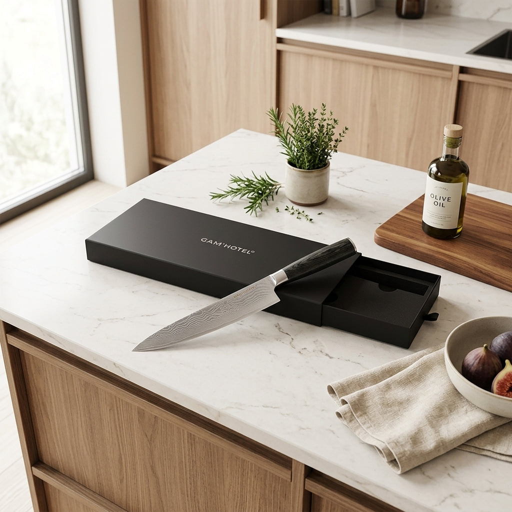 Damarus - Gam'Hotel - Couteau Chef - 32Cm - Noir