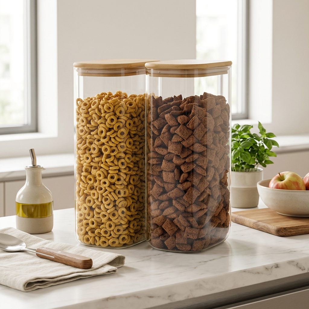 Sauter - Set of 2 Food Storage Containers with Lids - Borosilicate Glass - Clear