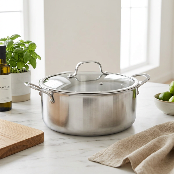 Sauter - Casserole Triply Avec Couvercle - Acier Inoxydable 430 - Argent