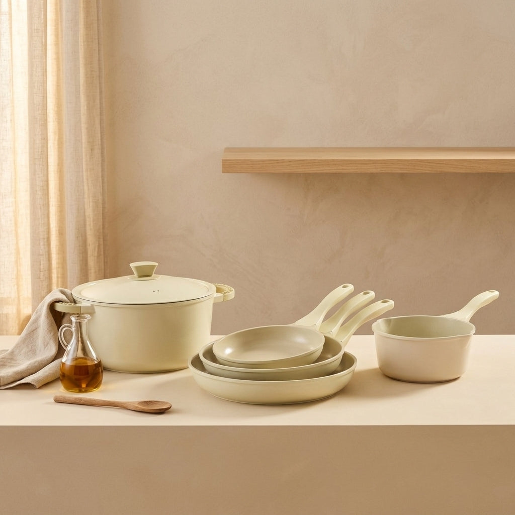 Pure - 5-Piece Cookware Set - Recycled Cast Aluminium with PFAS-Free Non-Stick Coating