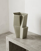 Sculptural Confluence Part 1 Bebop - Vase °6 - Grès - Vert Clair