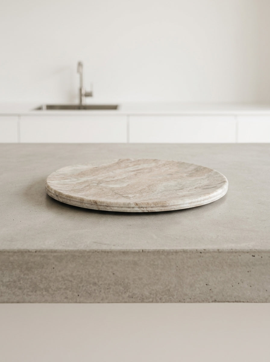 Dune Kitchen & Table - Soucoupe - S - Marbre - Brun Clair