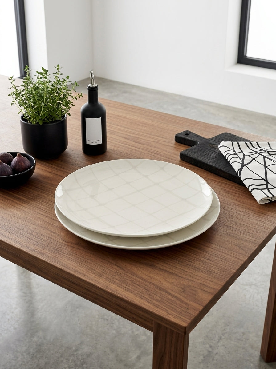 Zuma - Set med 2 tallrikar - L - Porslin - Salt