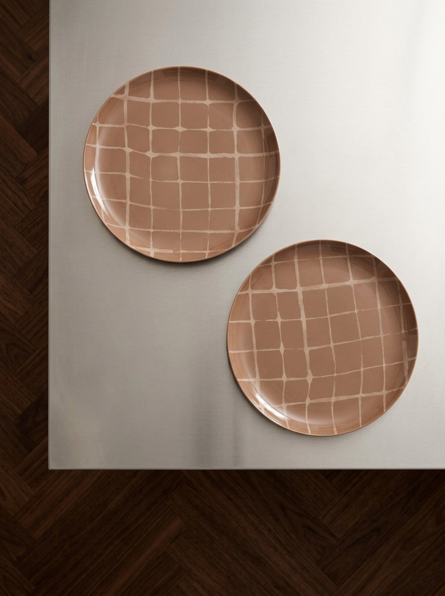 Zuma - Zestaw 2 Talerzy - L - Porcelana - Sienna