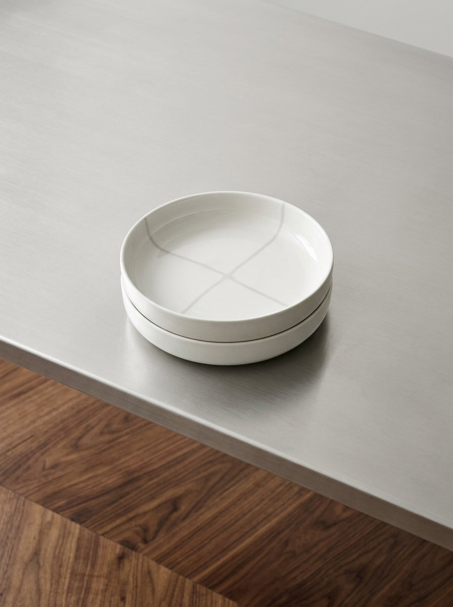 Zuma - Lot De 2 Assiettes Hautes - S - Porcelaine - Salt