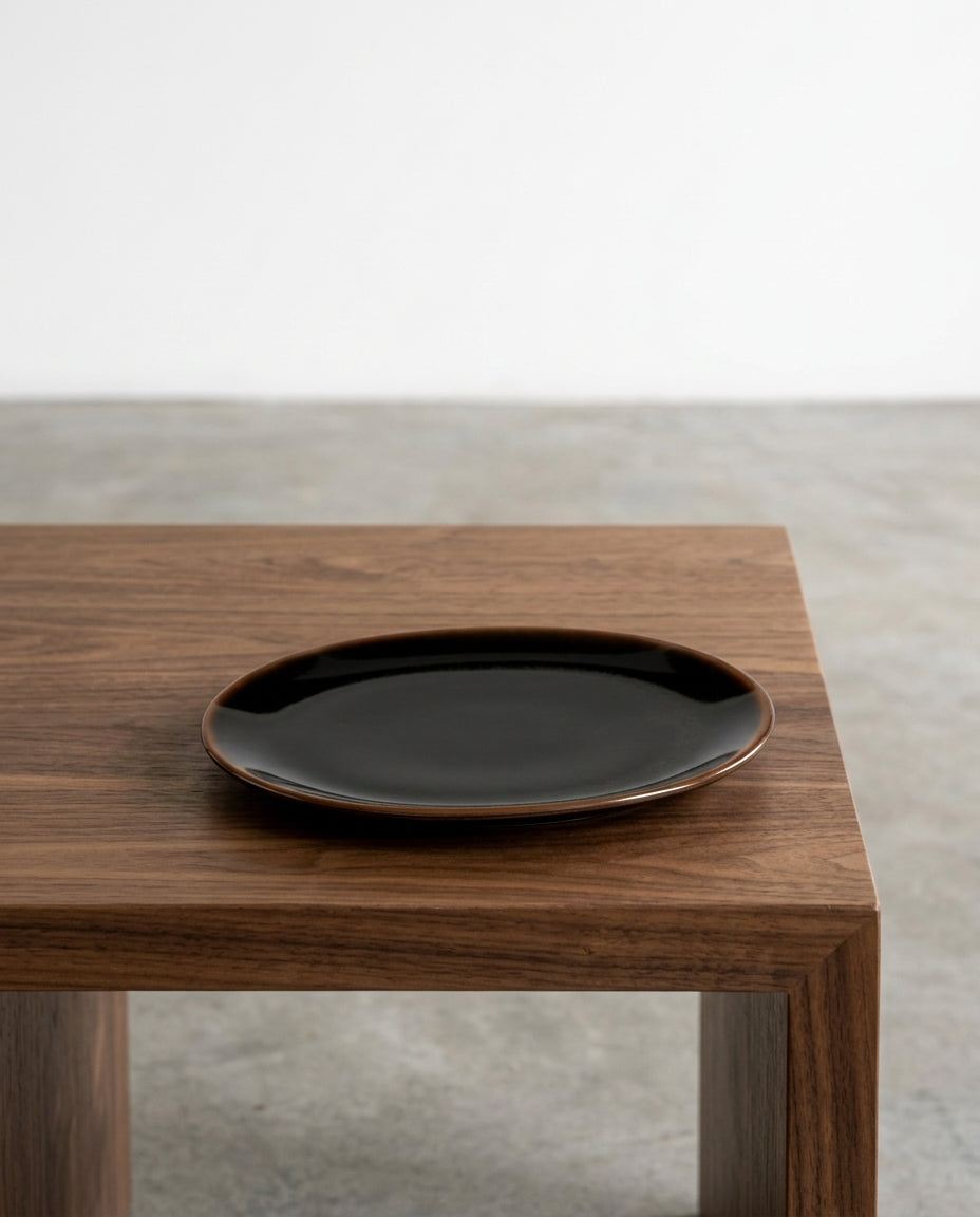 Out Of Lines - Lot De 2 Assiettes - L - Grès - Noir Brun