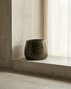 Glazed Shades - Pot De Fleurs 01 - L - Grès - Vert Foncé