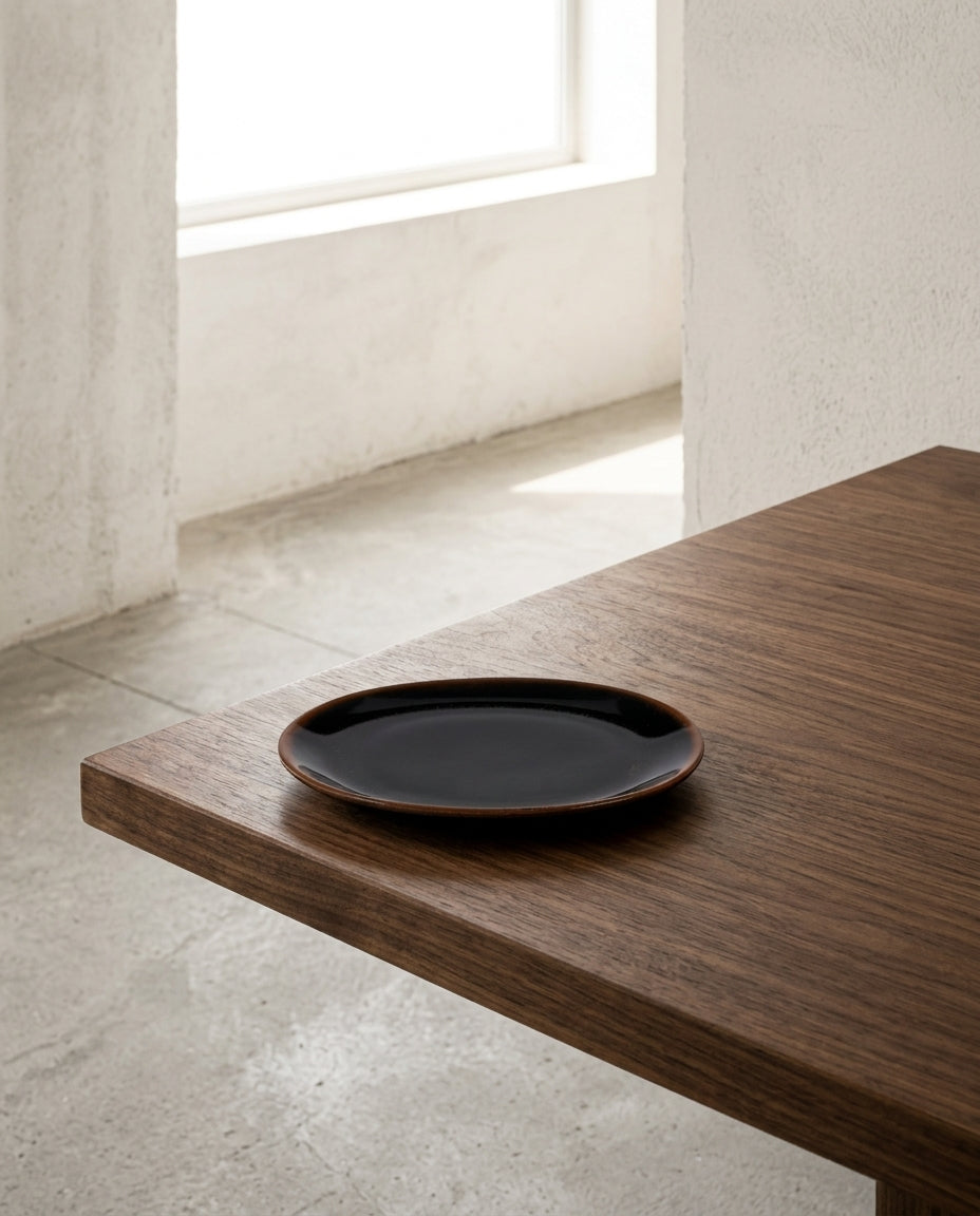 Out Of Lines - Lot De 2 Assiettes - S - Grès - Noir Brun
