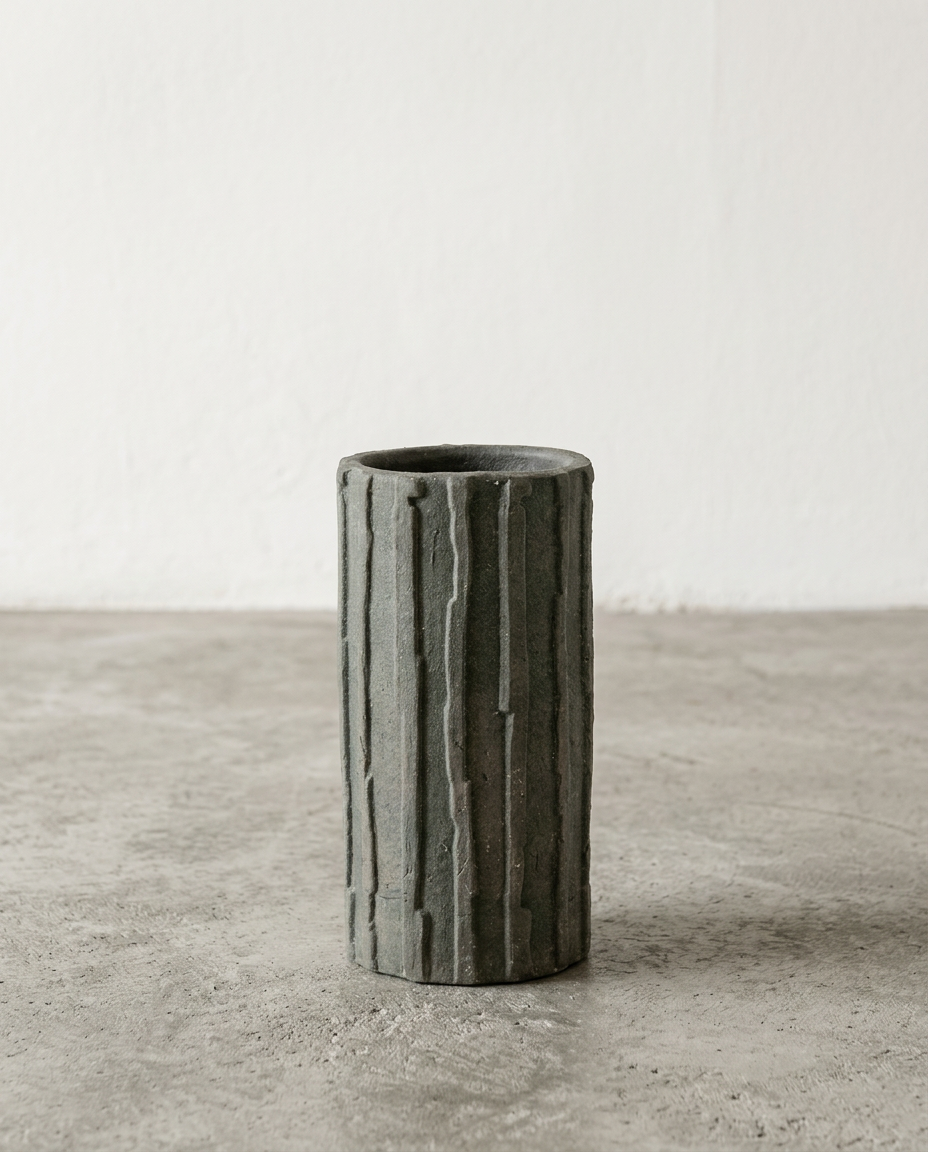Pottery Rift - Balkonglåda / Kruka 03 - L - Stengods - Svartgrön