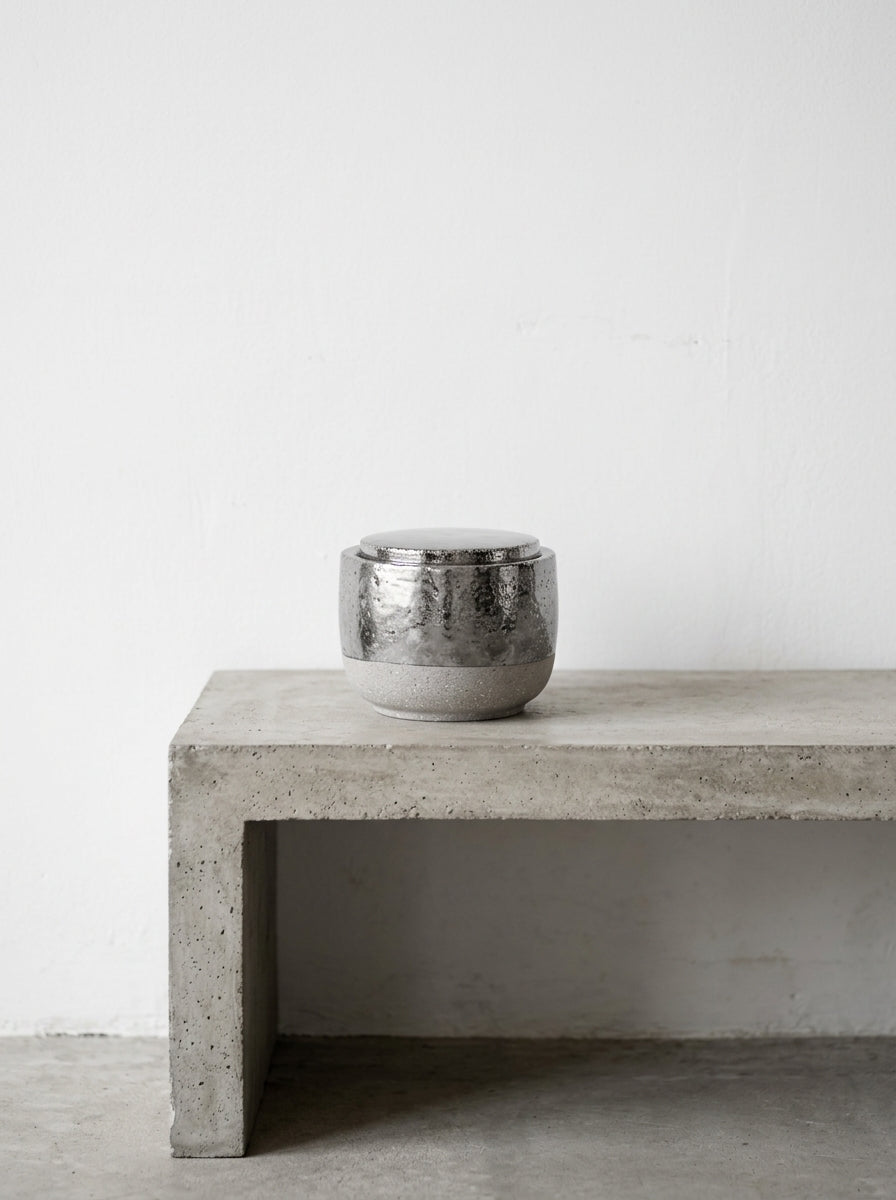 Candles Smoked Jasmine - Bougie D'ambiance - M - Cire De Soja Et Paraffine - Argent