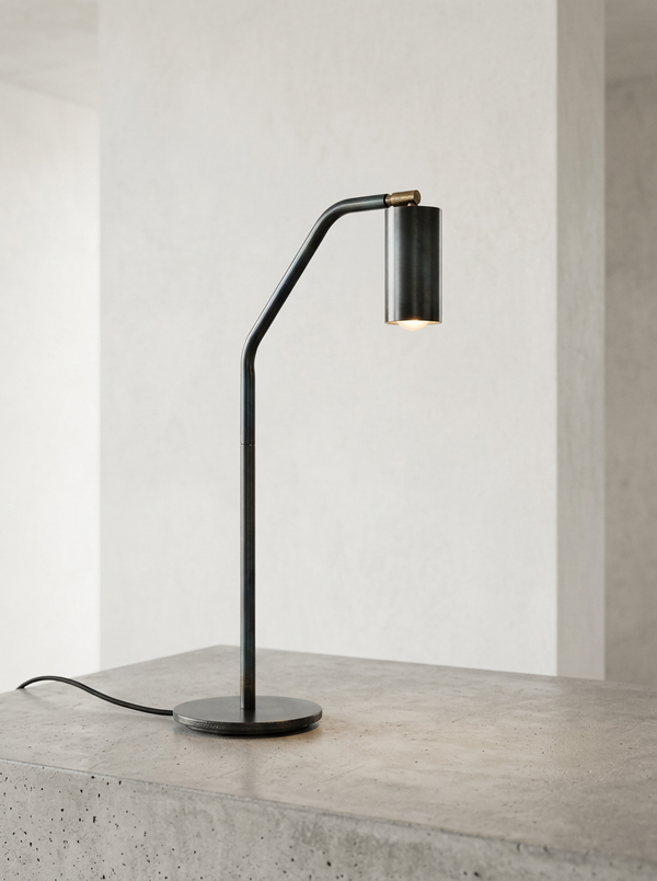 Sofisticato - Lampa stołowa N°25 - Stal oksydowana - Czarny