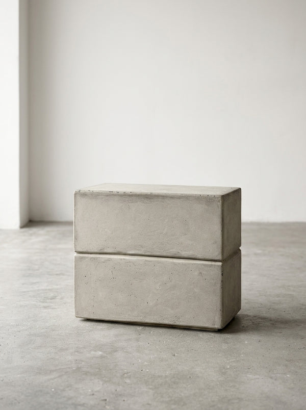 Pawn - Stołek Prostokątny - Beton - Szary
