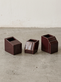 Accessories Silos - Assortiment De 3 Vases Mini - Porcelaine - Bordeaux