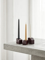 Accessories Silos - Assortiment De 3 Vases Mini - Porcelaine - Bordeaux