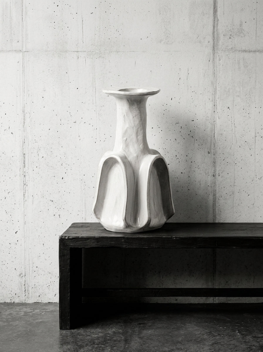 Marie Billy - Vase 02 - S - Grès - Blanc