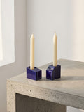 Accessories Silos - Assortiment De 2 Bougeoirs - Porcelaine - Bleu