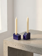 Accessories Silos - Assortiment De 2 Bougeoirs - Porcelaine - Bleu