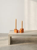 Accessories Silos - Assortiment De 2 Bougeoirs - Porcelaine - Orange