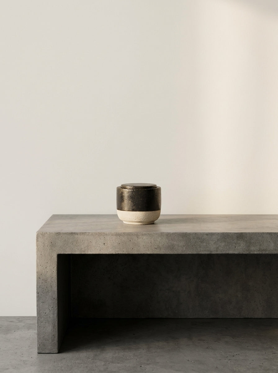 Candles Burning Wood - Bougie D'ambiance - S - Cire De Soja Et Paraffine - Titane