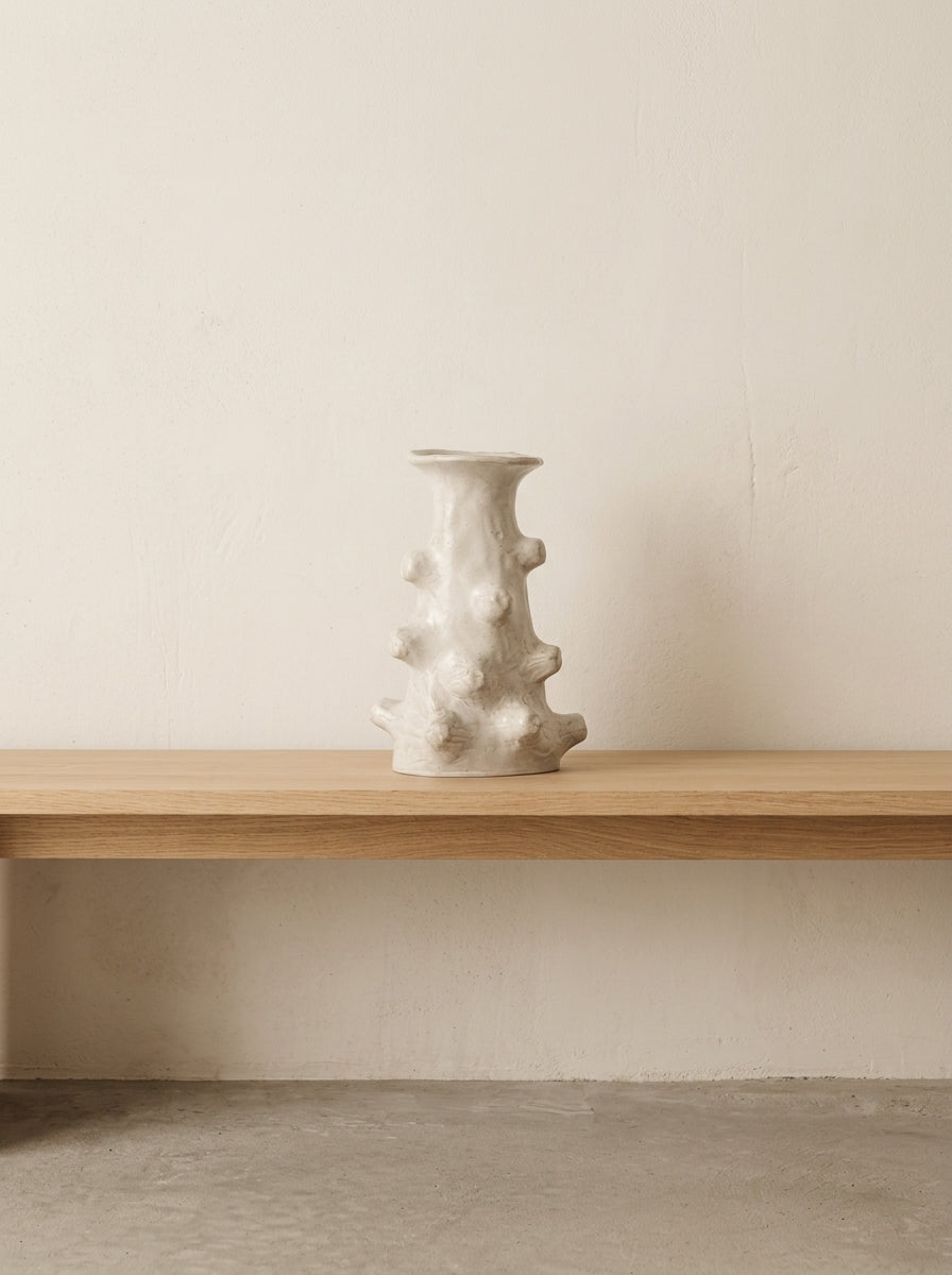 Marie Billy - Vase 03 - S - Grès - Blanc
