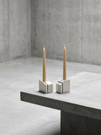 Accessories Silos - Assortiment De 2 Bougeoirs - Porcelaine - Blanc