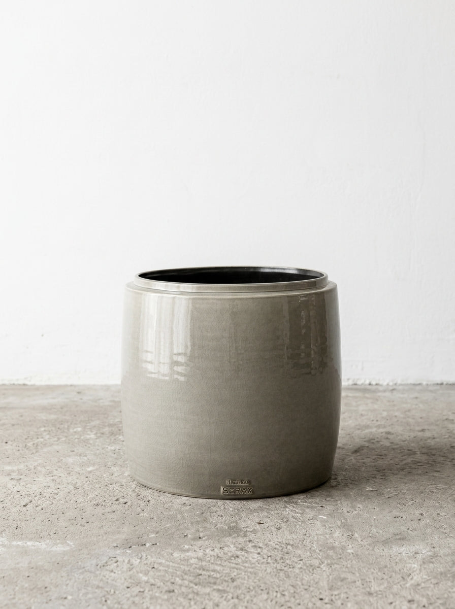 Glazed Shades - Pot De Fleurs - XS - Terre Cuite - Gris Clair