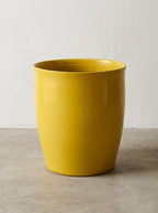 Glazed Shades - Pot De Fleurs - L - Terre Cuite - Jaune Lines