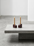 Accessories Silos - Sæt Med 2 Lysestager - Porcelæn - Bordeaux
