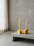 Accessories Silos - Assortiment De 2 Bougeoirs - Porcelaine - Jaune