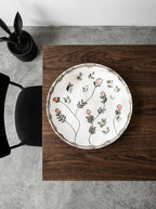 Midnight Flowers - Lot De 2 Plats De Service - S - Porcelaine Bone China - Mirtillo Nude