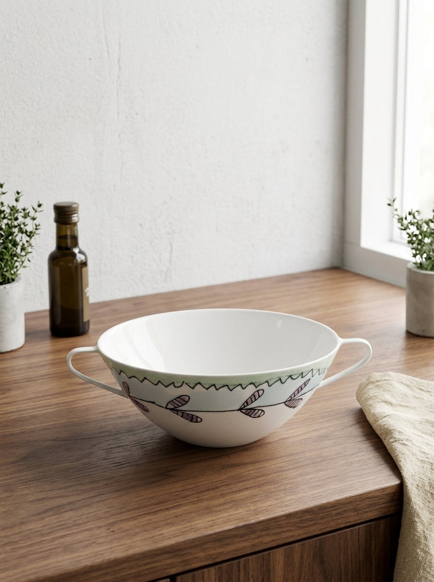 Midnight Flowers - Lot De 2 Consommés - Porcelaine Bone China - Blossom Milk