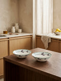 Midnight Flowers - Lot De 2 Bols Bas - M - Porcelaine Bone China - Blossom Milk